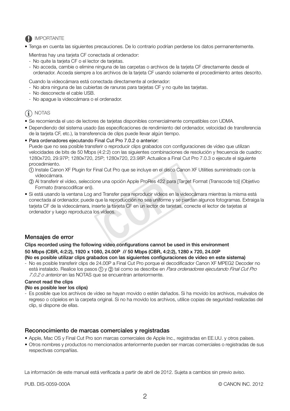 Cop y | Canon EOS C300 User Manual | Page 2 / 2
