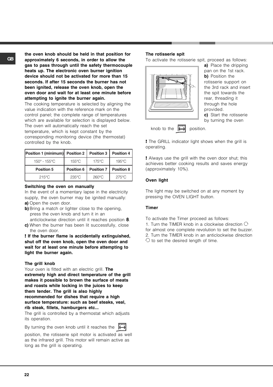 Hotpoint Ariston CP77SG1-HA User Manual | Page 22 / 76