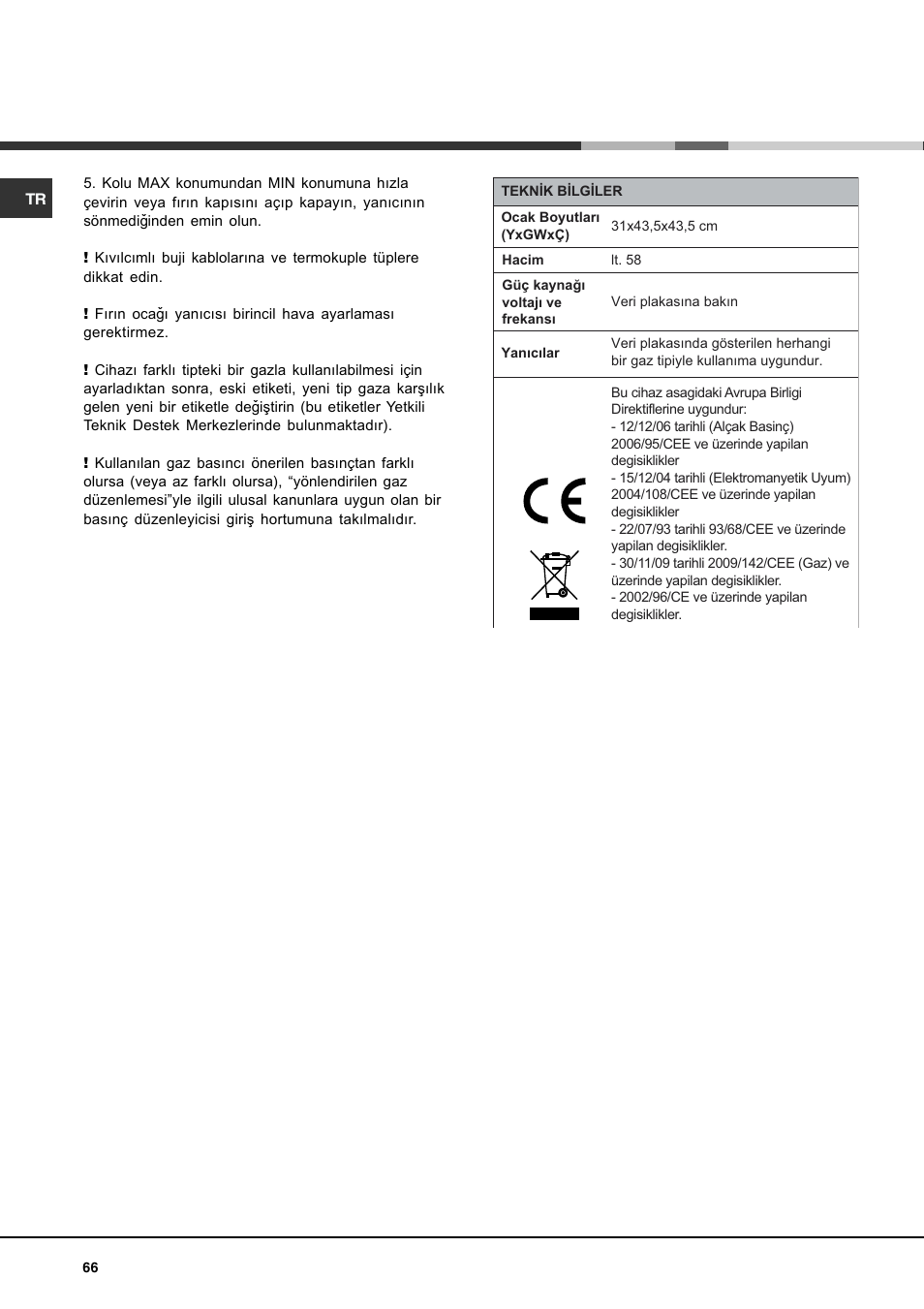 Hotpoint Ariston CP77SG1-HA User Manual | Page 66 / 76