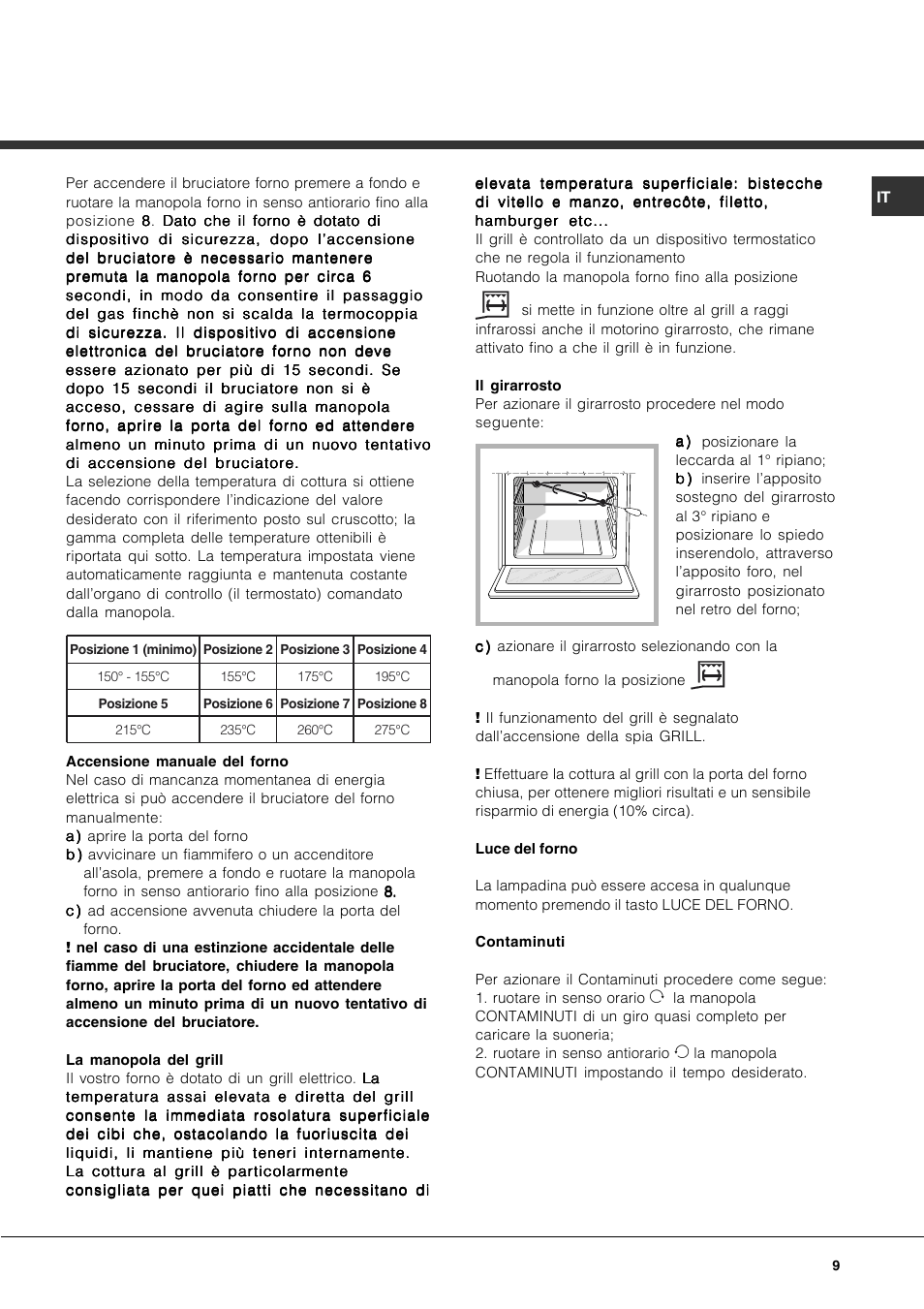 Hotpoint Ariston CP77SG1-HA User Manual | Page 9 / 76