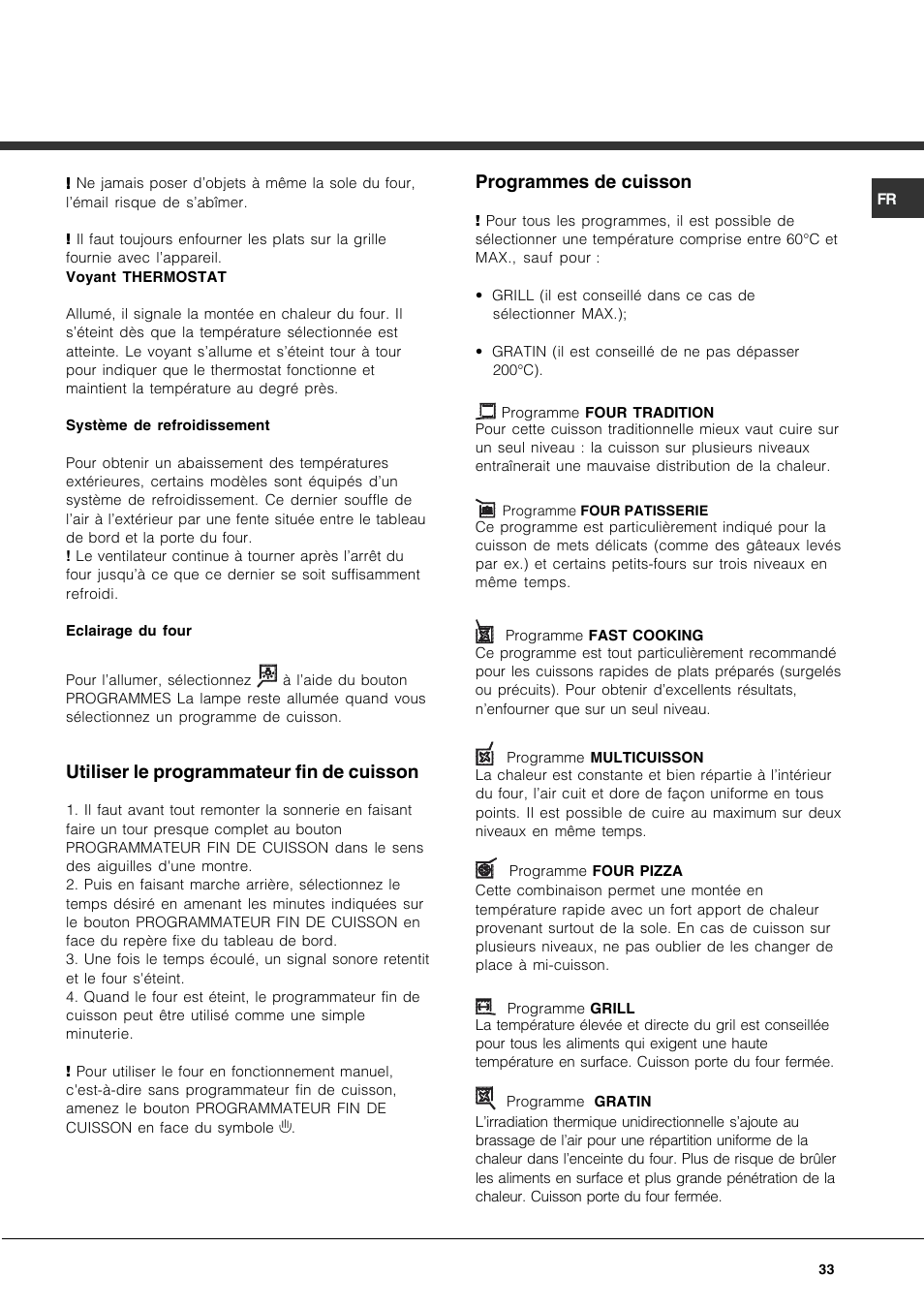 Hotpoint Ariston CP77SP2-HA User Manual | Page 33 / 76