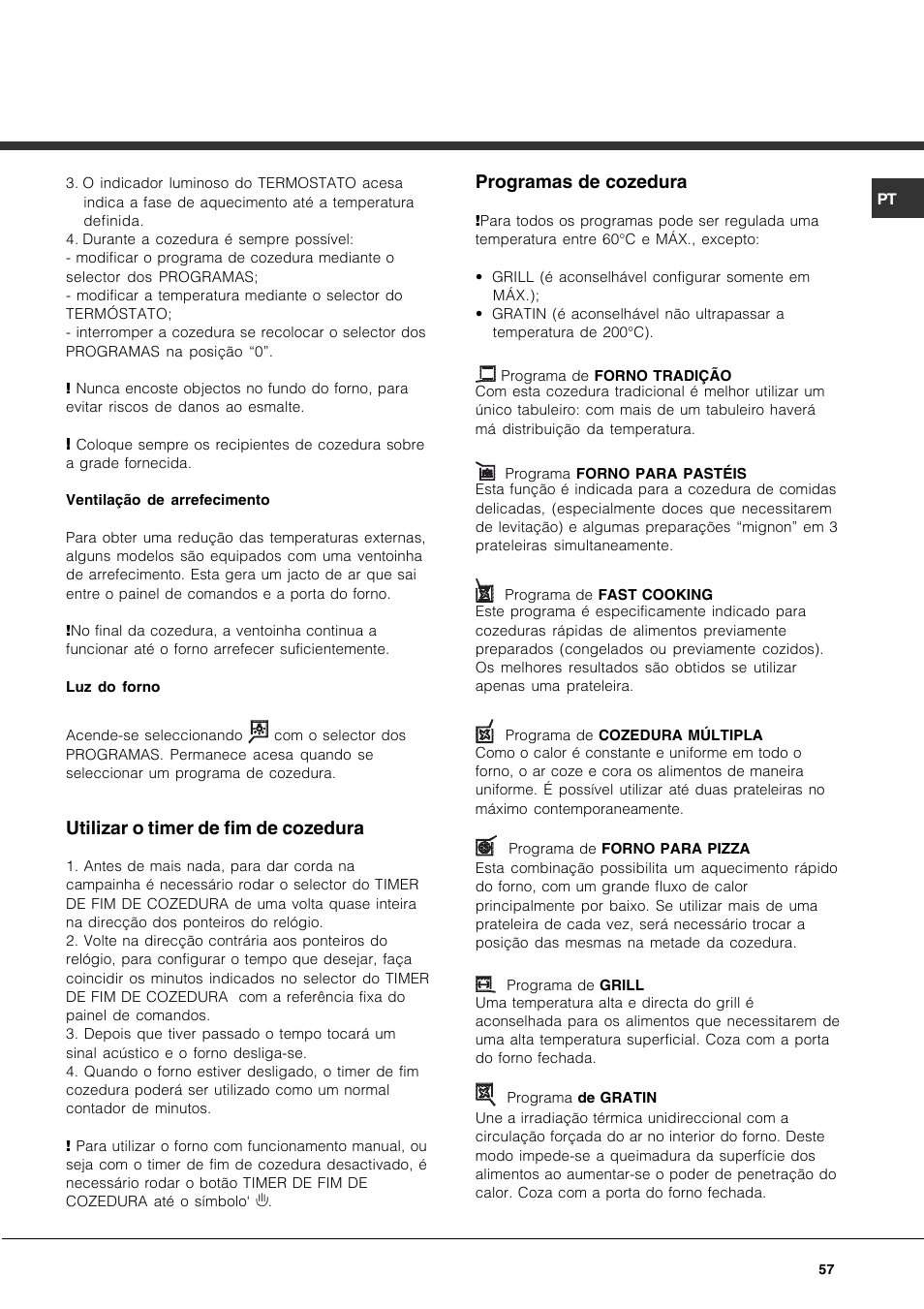 Hotpoint Ariston CP77SP2-HA User Manual | Page 57 / 76