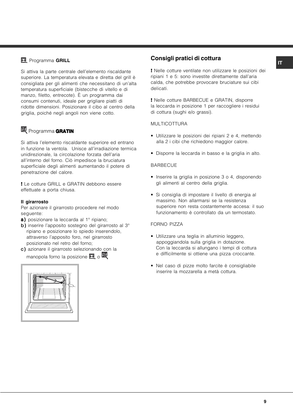 Consigli pratici di cottura | Hotpoint Ariston CP77SP2-HA User Manual | Page 9 / 76