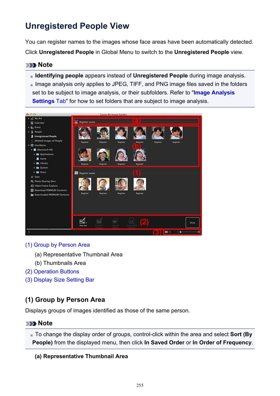 Unregistered people view, The view switches to, Unregistered people | Canon PIXMA MG2440 User Manual | Page 255 / 335