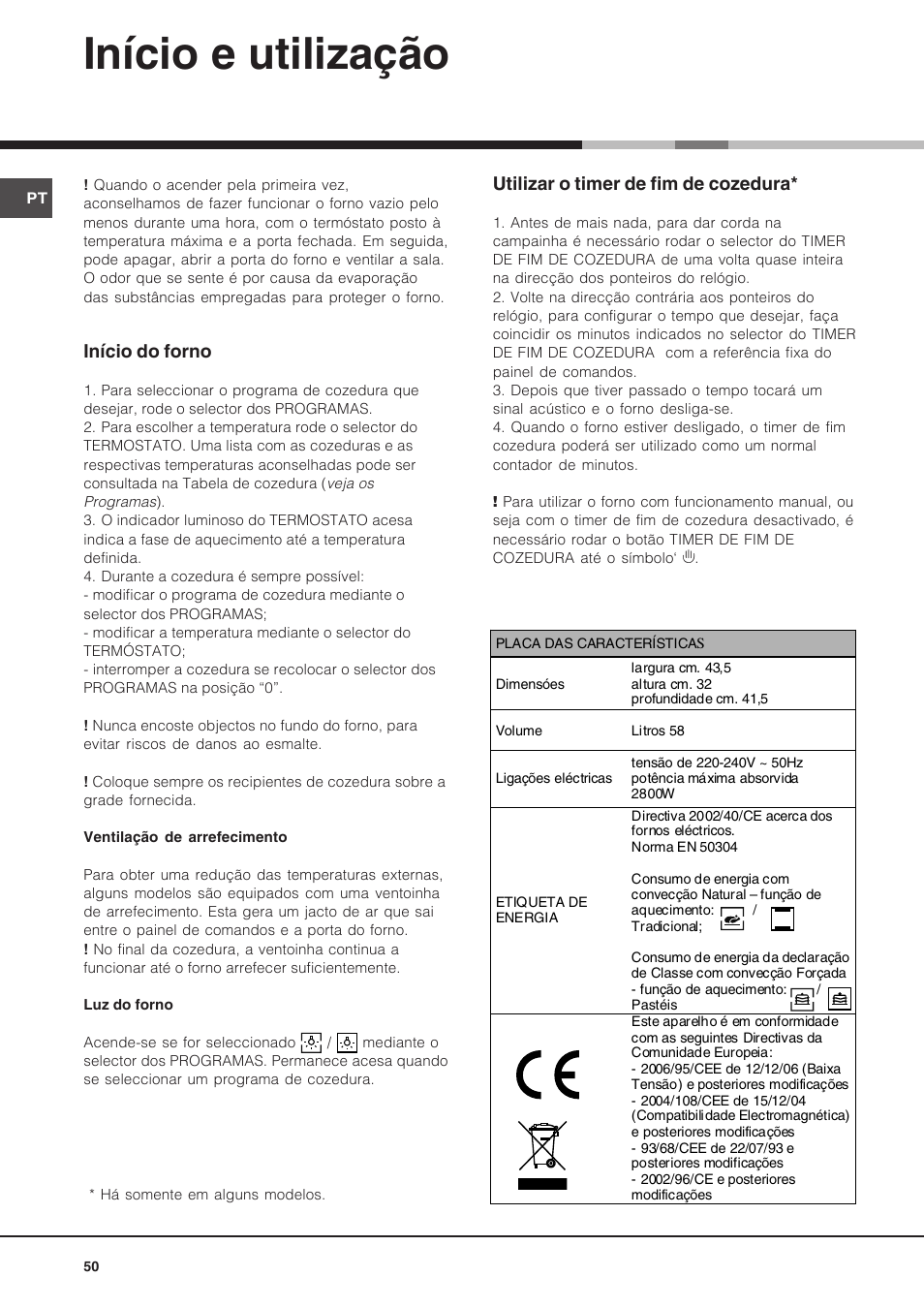 Início e utilização | Hotpoint Ariston Diamond FD 83.1 (MR)-HA User Manual | Page 50 / 68