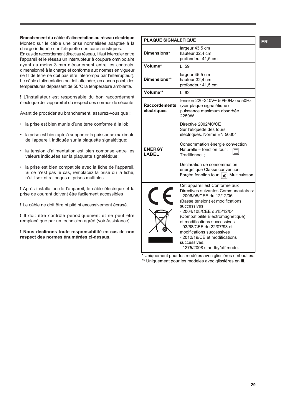 Hotpoint Ariston Style FH 51 (BK)-HA User Manual | Page 29 / 76