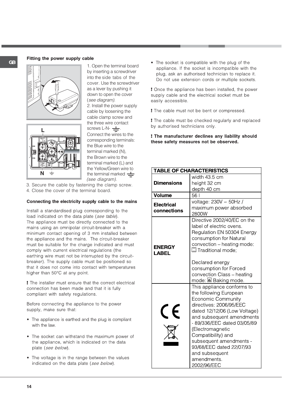 Hotpoint Ariston FT 850.1/HA User Manual | Page 14 / 56