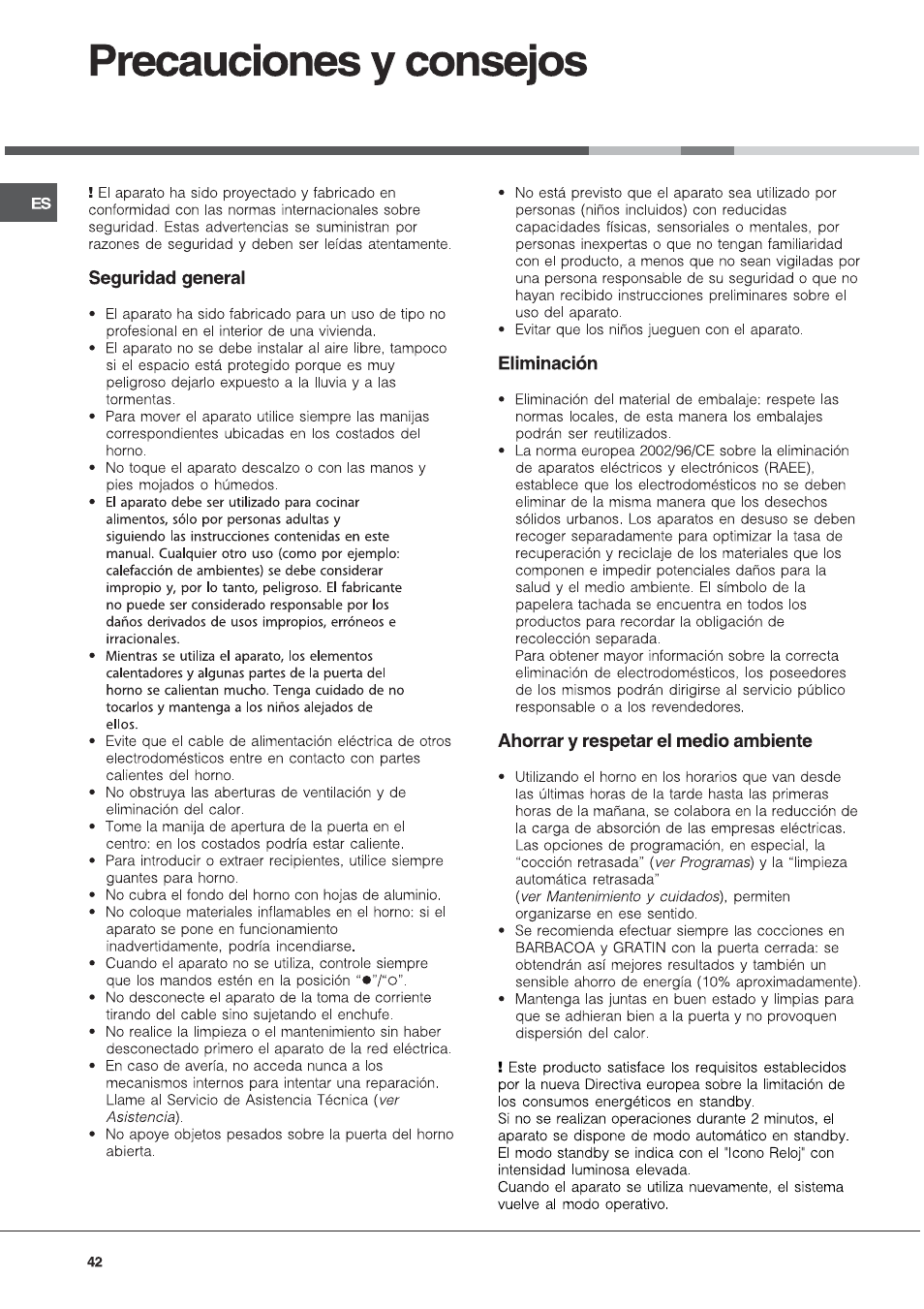 Hotpoint Ariston FT 850.1/HA User Manual | Page 42 / 56
