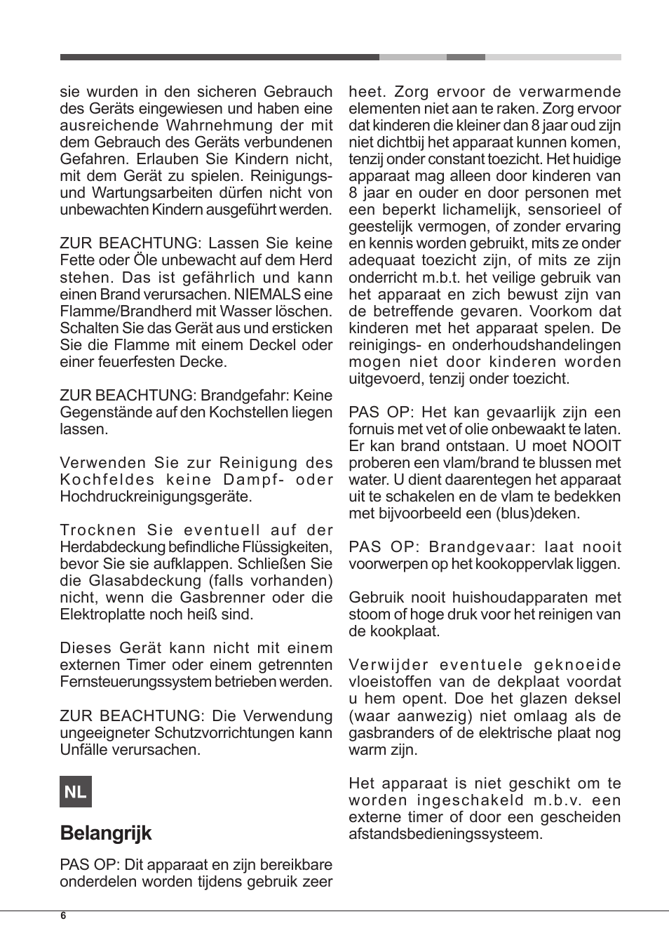 Belangrijk | Hotpoint Ariston PH 640MST (AV) R-HA User Manual | Page 6 / 84