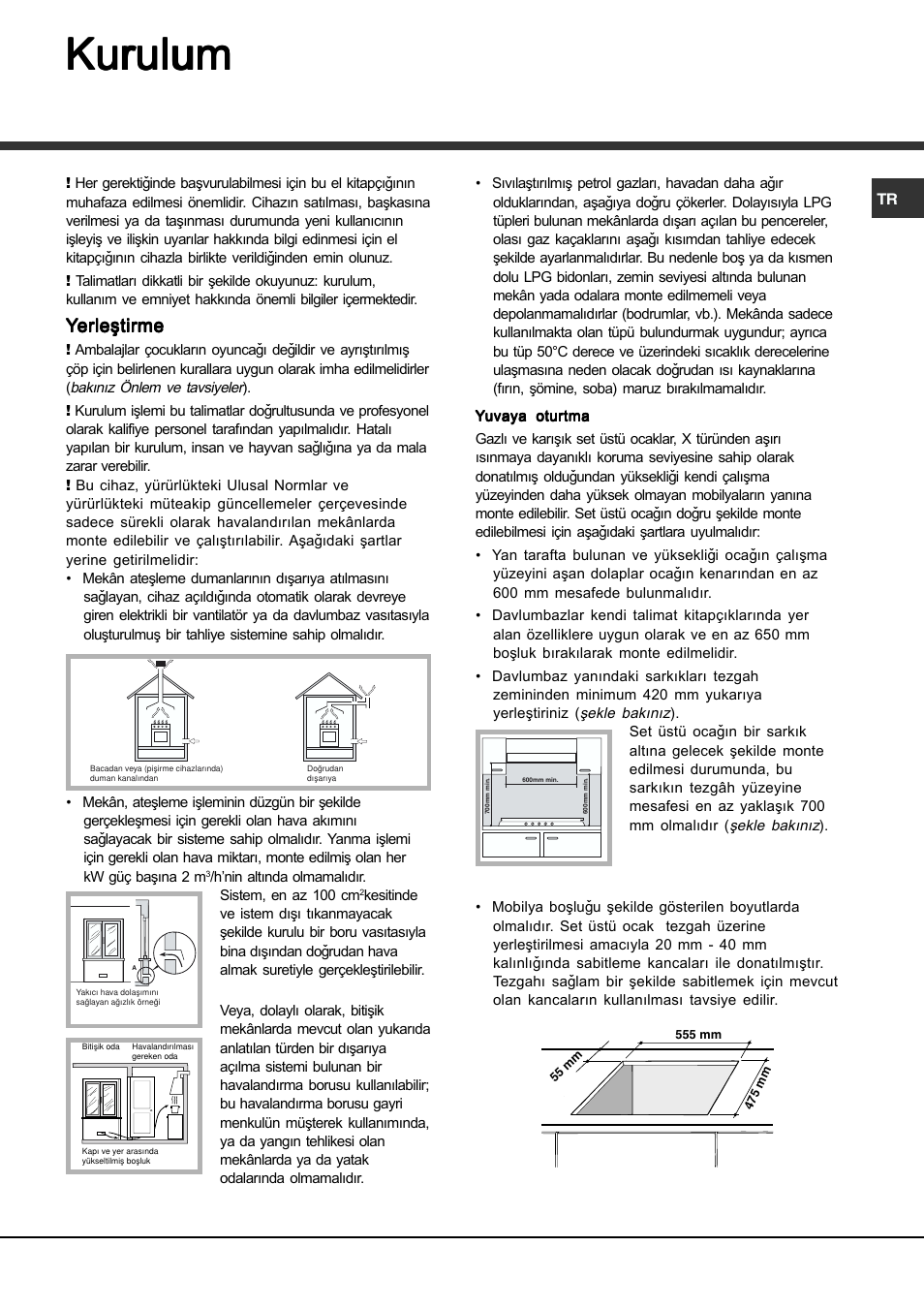 Kurulum | Hotpoint Ariston PH 631MS (WH)-HA User Manual | Page 59 / 68