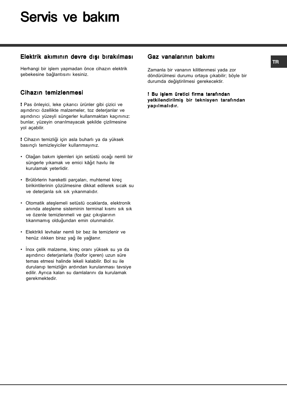 Servis ve bakým | Hotpoint Ariston PH 631MS (WH)-HA User Manual | Page 67 / 68