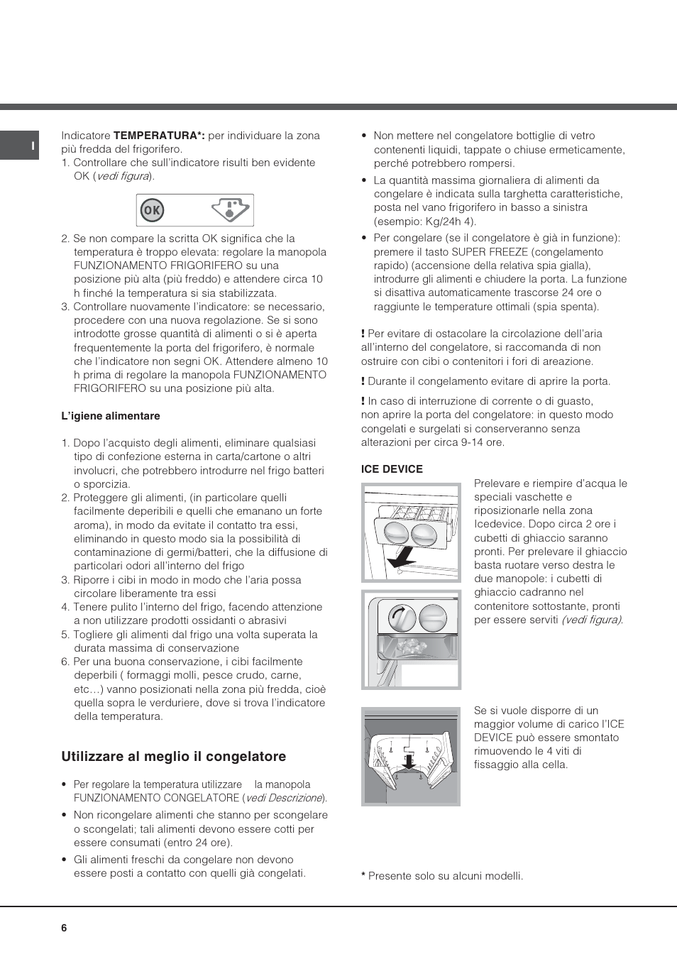 Utilizzare al meglio il congelatore | Hotpoint Ariston Combiné Quadrio 4D AA W-HA User Manual | Page 6 / 60