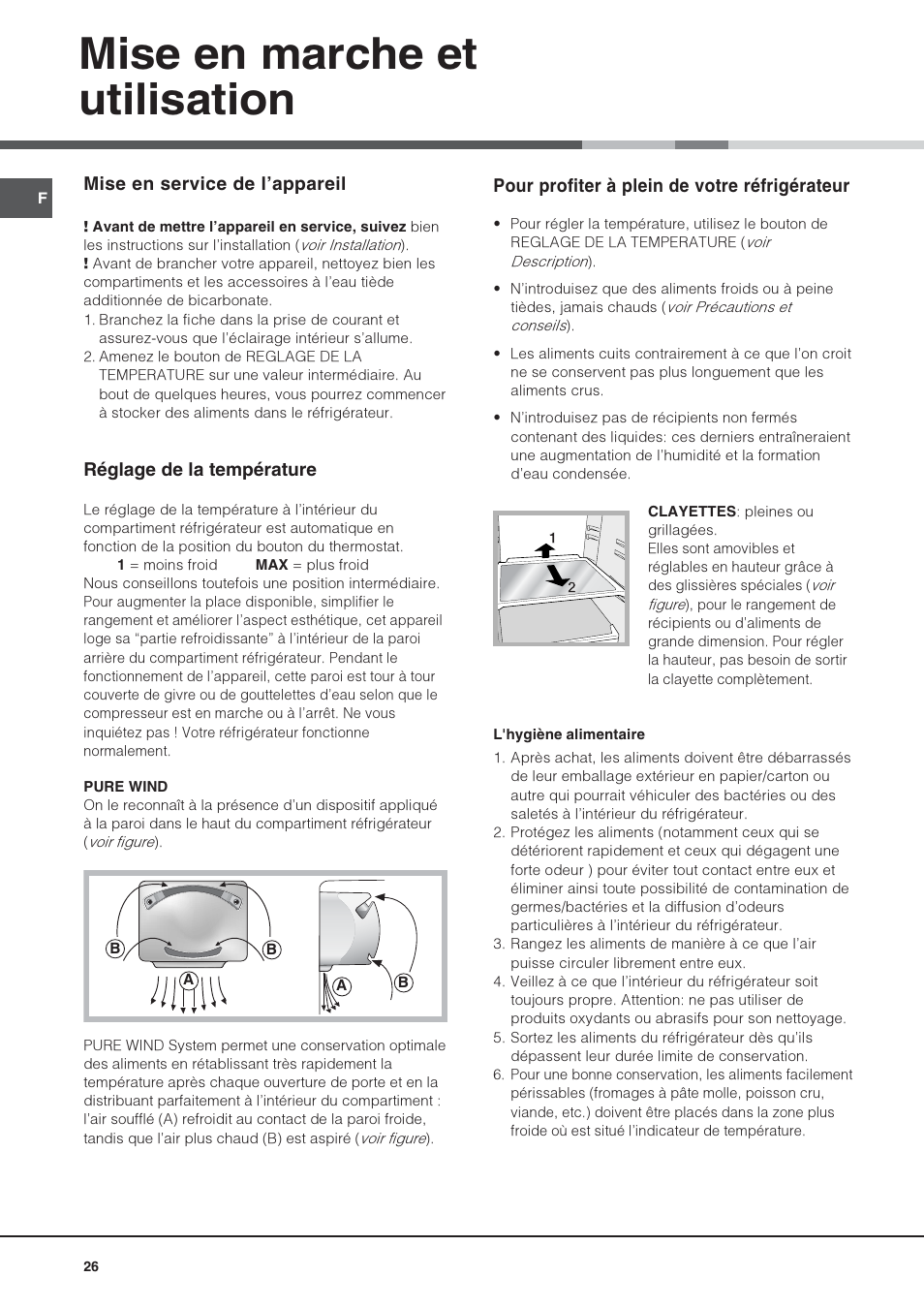 Mise en marche et utilisation | Hotpoint Ariston Monoporte SDS 1721 V-HA User Manual | Page 26 / 52