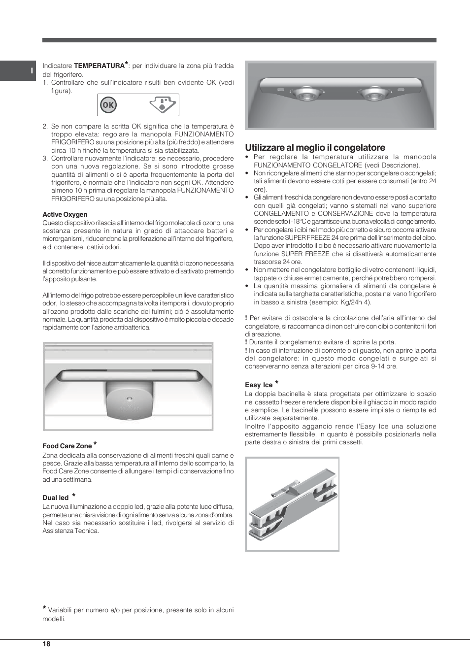 Utilizzare al meglio il congelatore | Hotpoint Ariston Combiné EBLH 18223 F O3 User Manual | Page 18 / 52