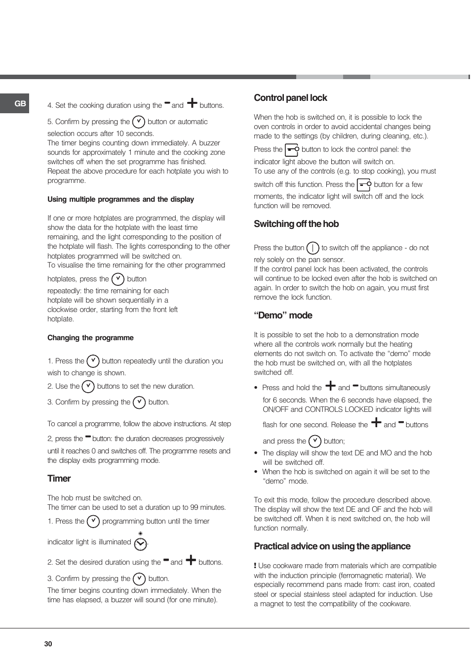 Hotpoint Ariston CE6IFA.T X F-HA S User Manual | Page 30 / 64