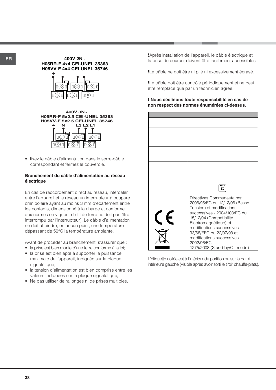 Hotpoint Ariston CE6IFA.T X F-HA S User Manual | Page 38 / 64