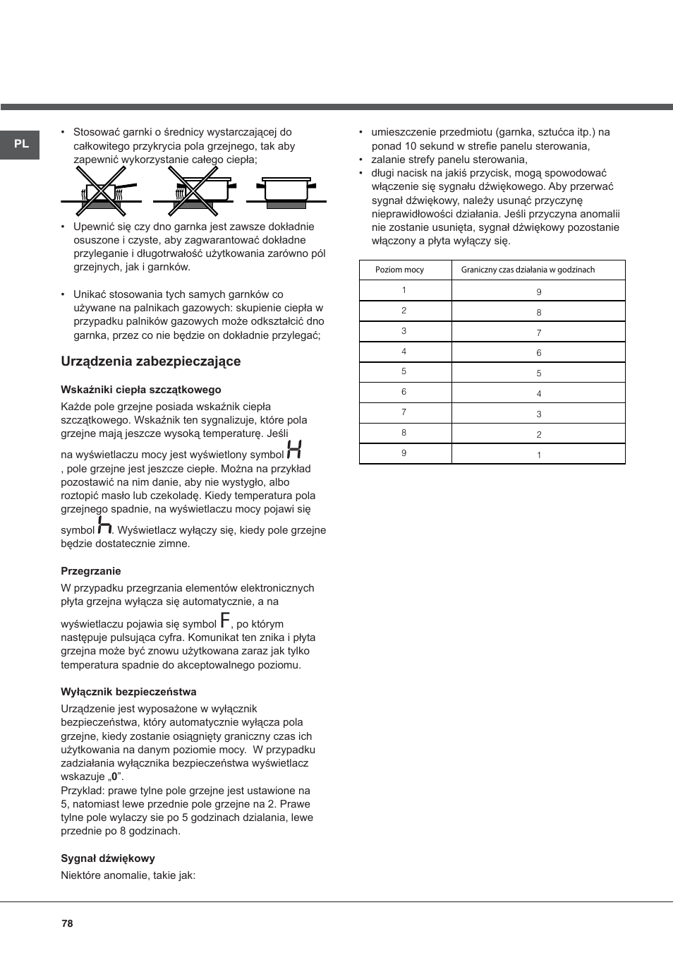 Urządzenia zabezpieczające | Hotpoint Ariston KRO 642 TO B User Manual | Page 78 / 84