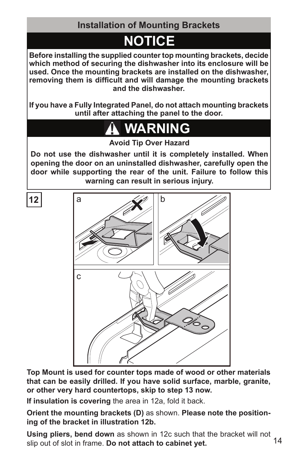 Notice, Warning | Bosch SHX65T55UC User Manual | Page 15 / 88