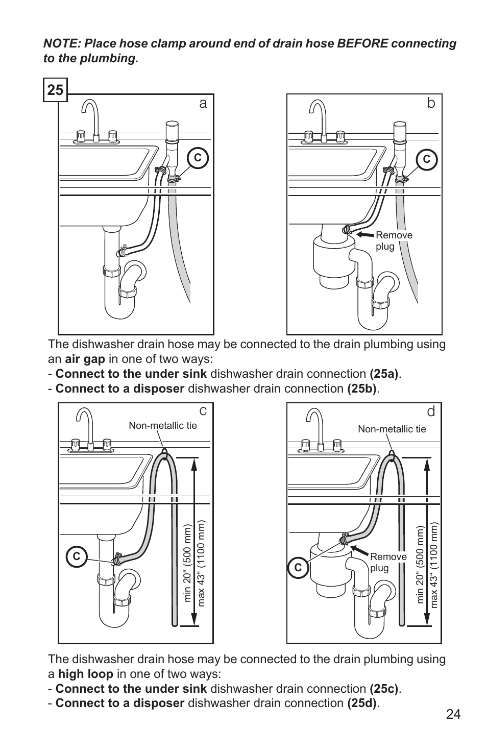 25 a c b d | Bosch SHX65T55UC User Manual | Page 25 / 88