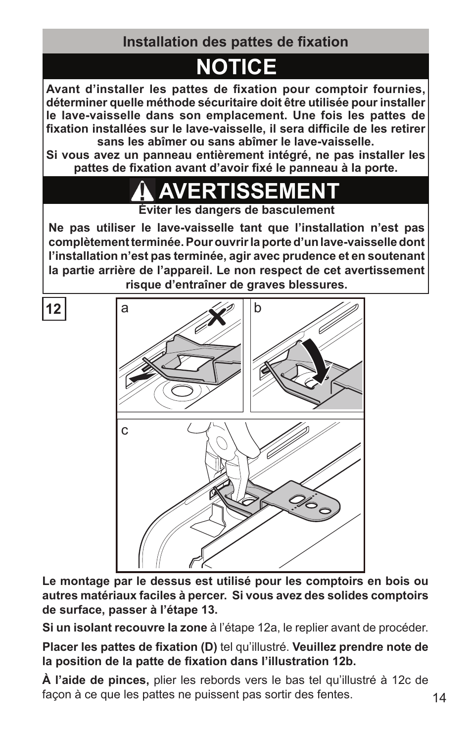 Notice, Avertissement | Bosch SHX65T55UC User Manual | Page 43 / 88