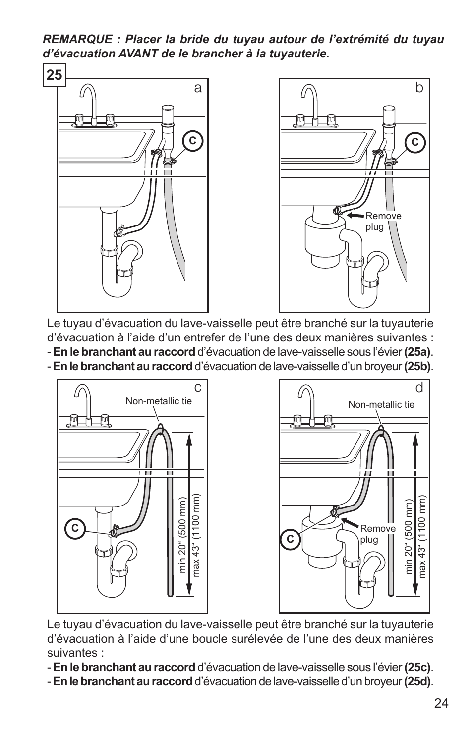 25 a c b d | Bosch SHX65T55UC User Manual | Page 53 / 88