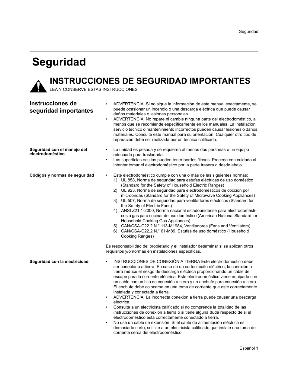 Instrucciones de seguridad importantes | Bosch HUI31451UC User Manual | Page 20 / 28
