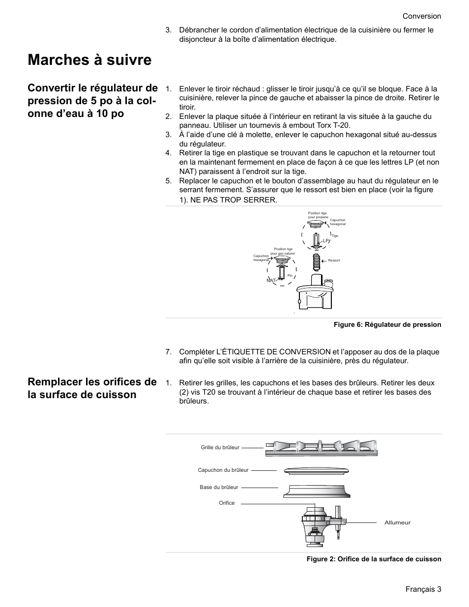 Marches à suivre, Remplacer les orifices de la surface de cuisson | Bosch HDS7052U User Manual | Page 15 / 32