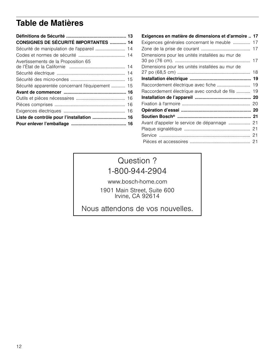 Bosch HMC80251UC User Manual | Page 12 / 32