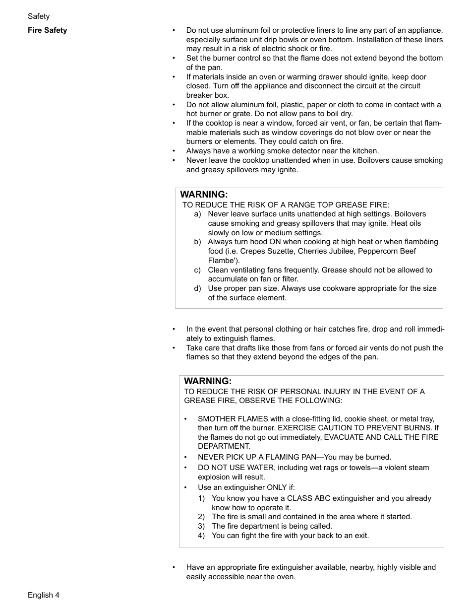 Fire safety, 3) the fire department is being called | Bosch HDS7052U User Manual | Page 8 / 60