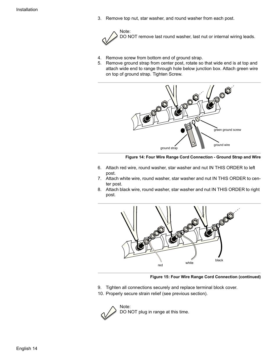 Remove screw from bottom end of ground strap | Bosch HDI7282U User Manual | Page 16 / 80