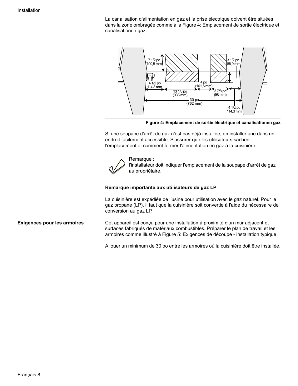 Exigences pour les armoires | Bosch HDI7282U User Manual | Page 36 / 80