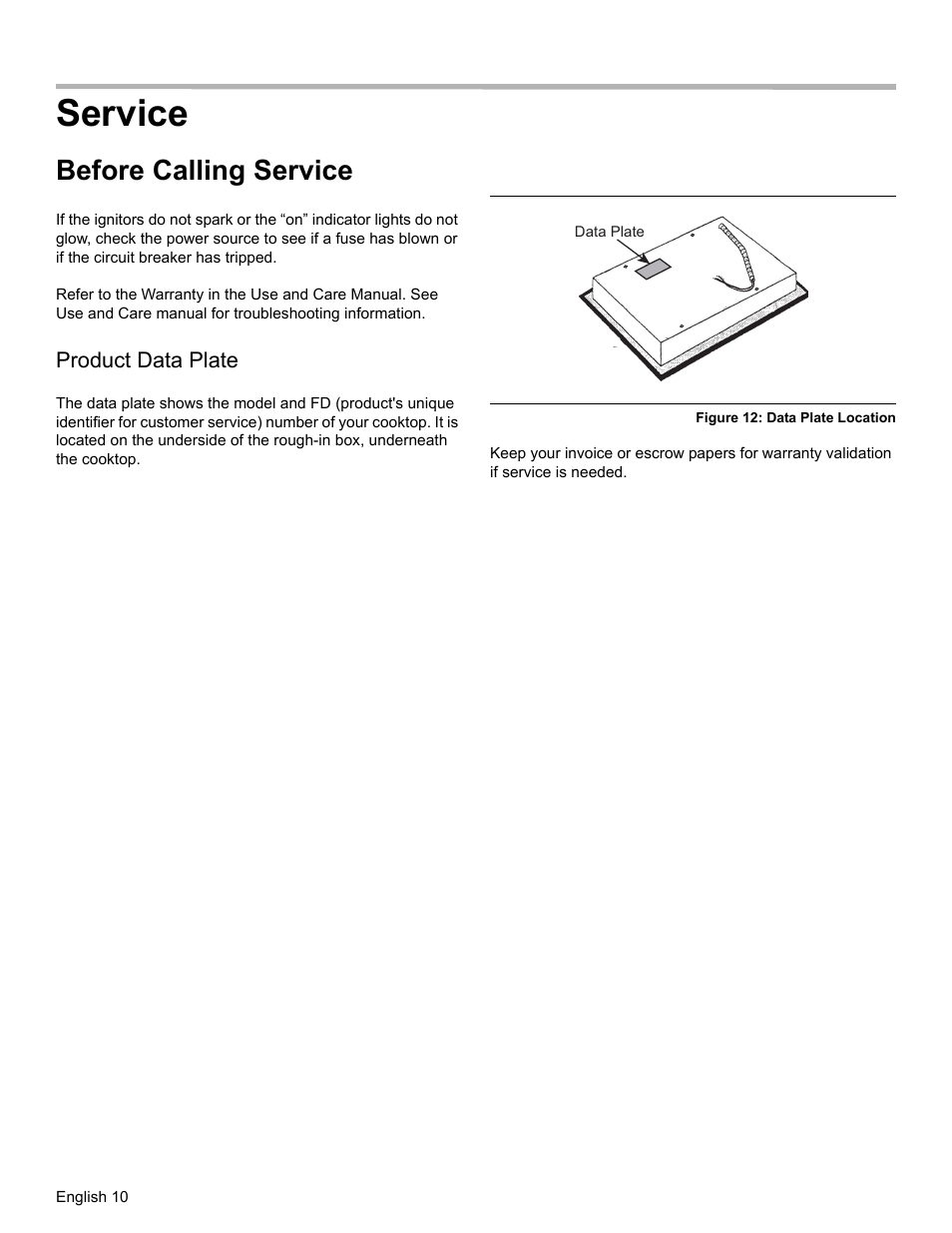 Service, Before calling service | Bosch NGM8655UC User Manual | Page 12 / 36