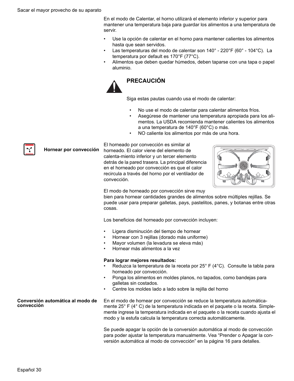 Hornear por convección, Conversión automática al modo de convección | Bosch HES7282U User Manual | Page 128 / 148