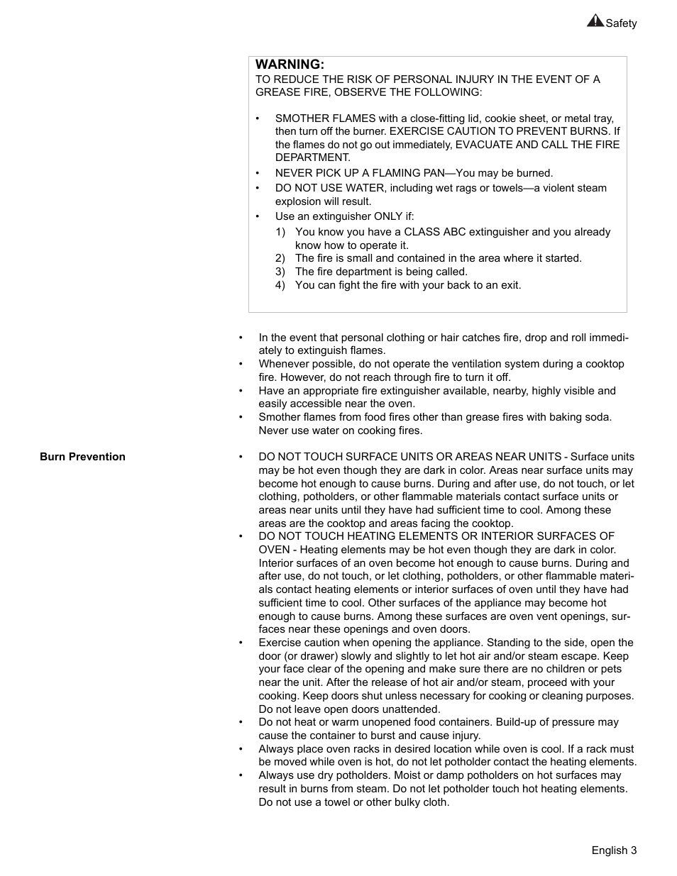Burn prevention | Bosch HES7282U User Manual | Page 7 / 148