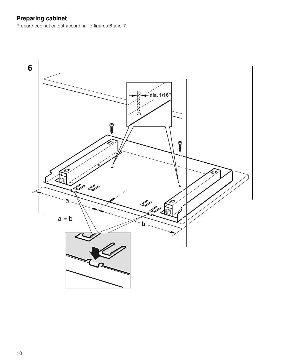 Preparing cabinet | Bosch HMB5051 User Manual | Page 10 / 40