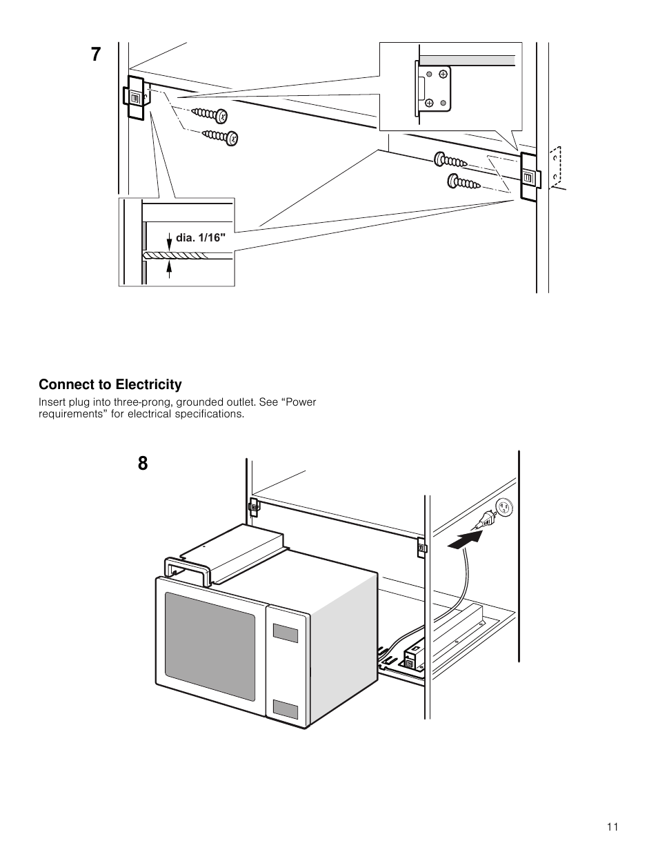 Connect to electricity | Bosch HMB5051 User Manual | Page 11 / 40