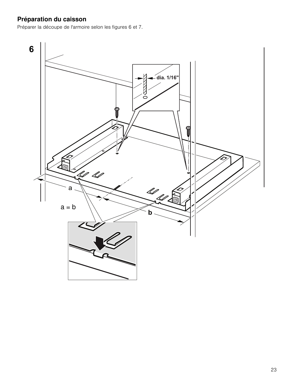 Préparation du caisson | Bosch HMB5051 User Manual | Page 23 / 40