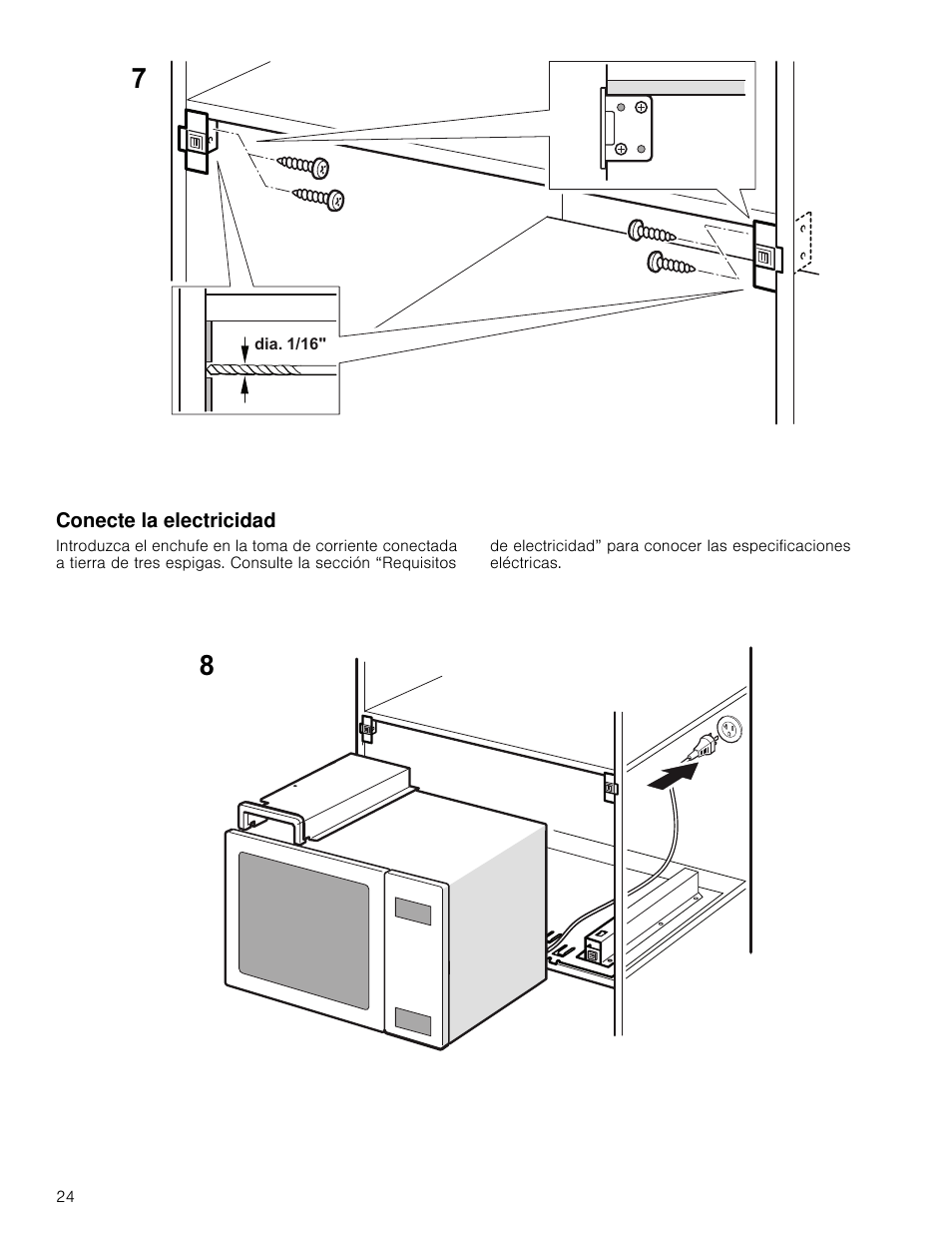 Conecte la electricidad | Bosch HMB5051 User Manual | Page 24 / 40