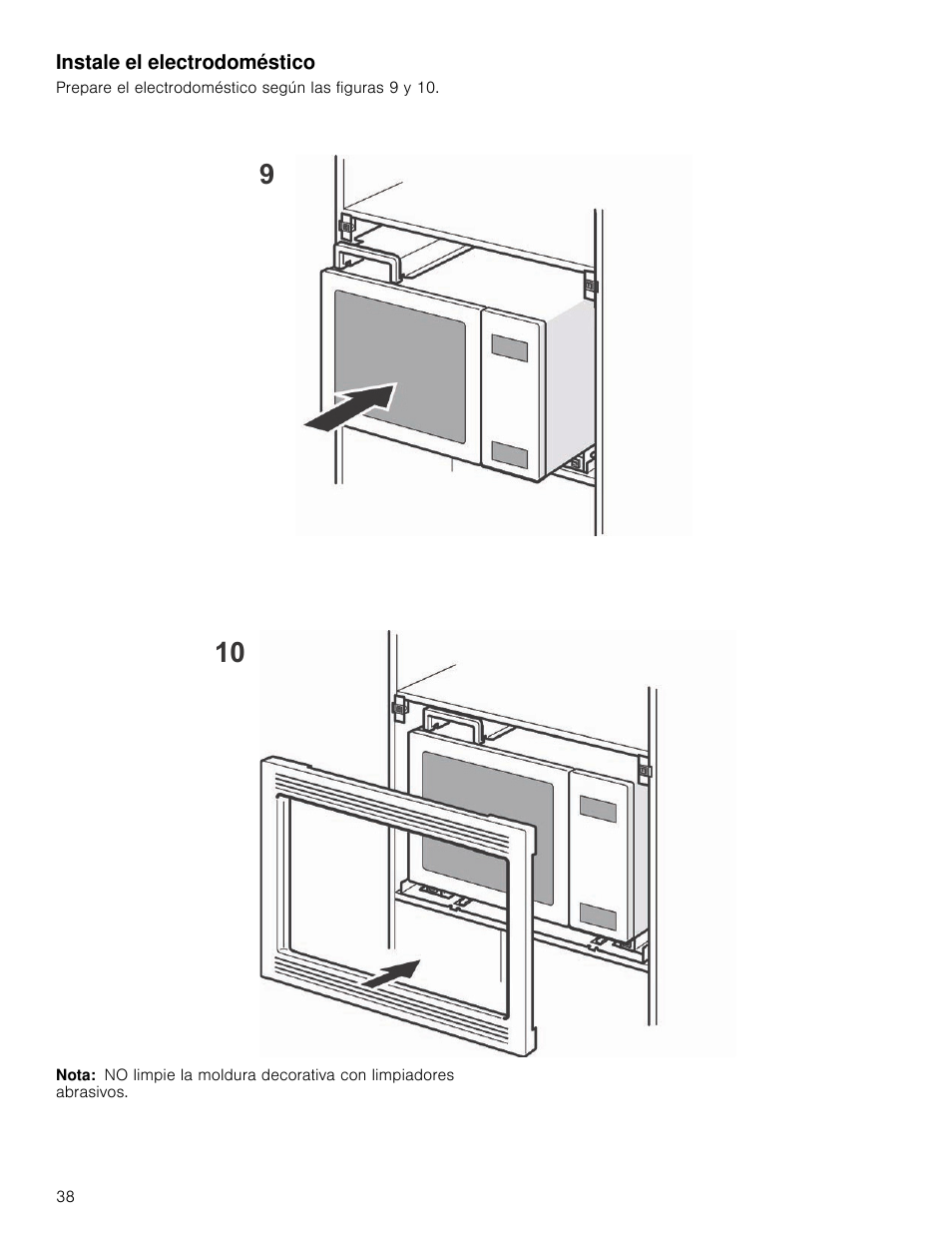 Instale el electrodoméstico, Nota | Bosch HMB5051 User Manual | Page 38 / 40