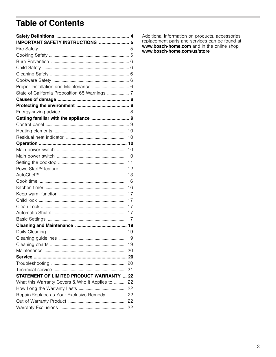 Bosch NETP666SUC User Manual | Page 3 / 68