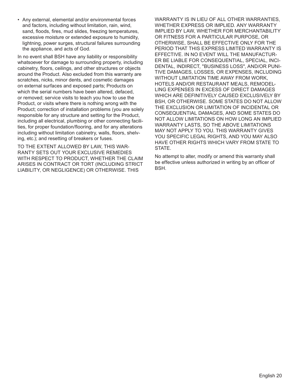 Bosch HMD8451UC User Manual | Page 20 / 64