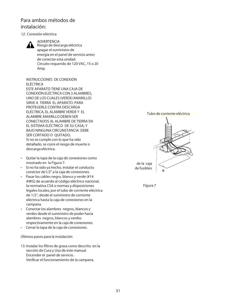 Para ambos métodos de instalación | Bosch DPH36652UC User Manual | Page 31 / 32