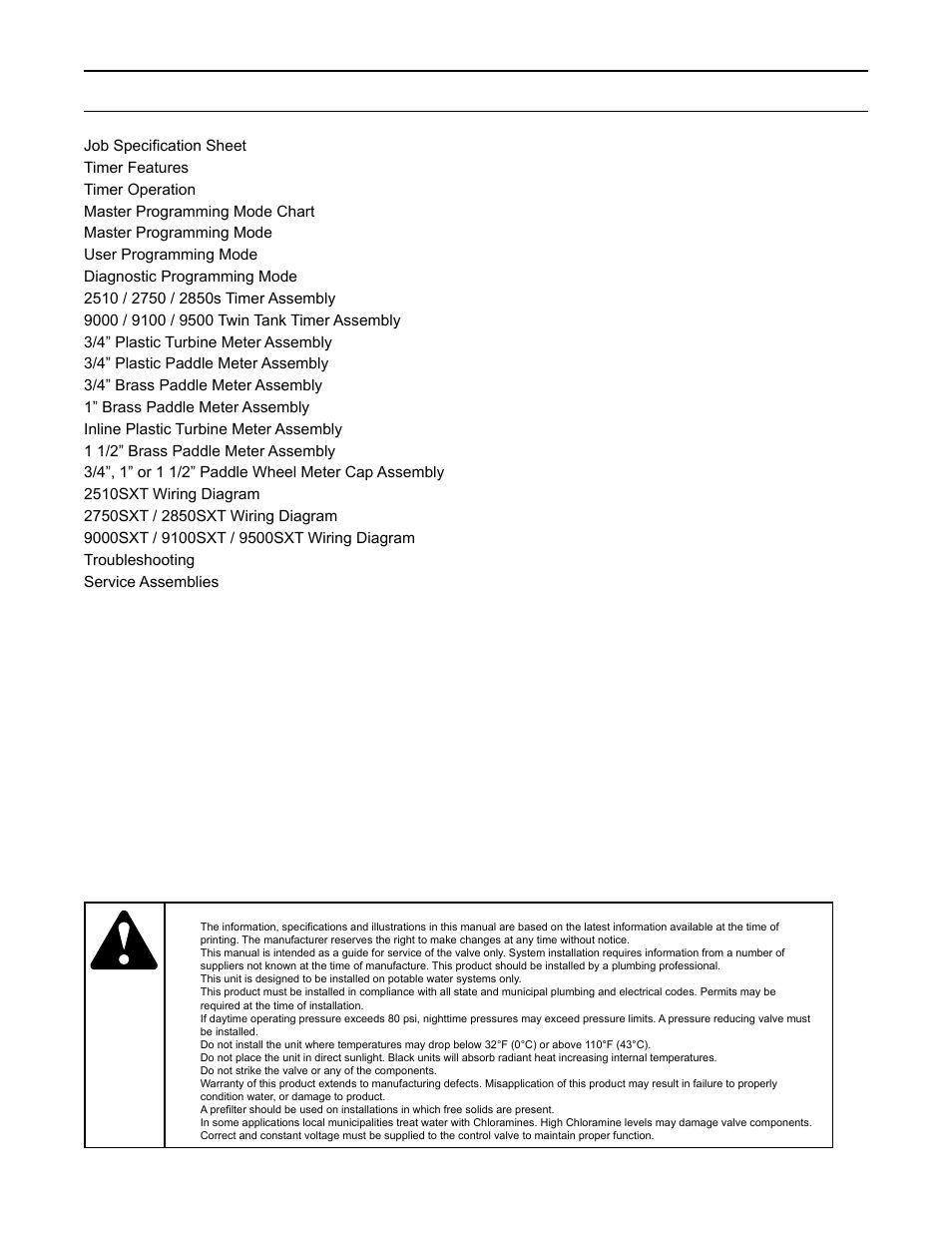 Water Inc SXT Timer User Manual | Page 2 / 36