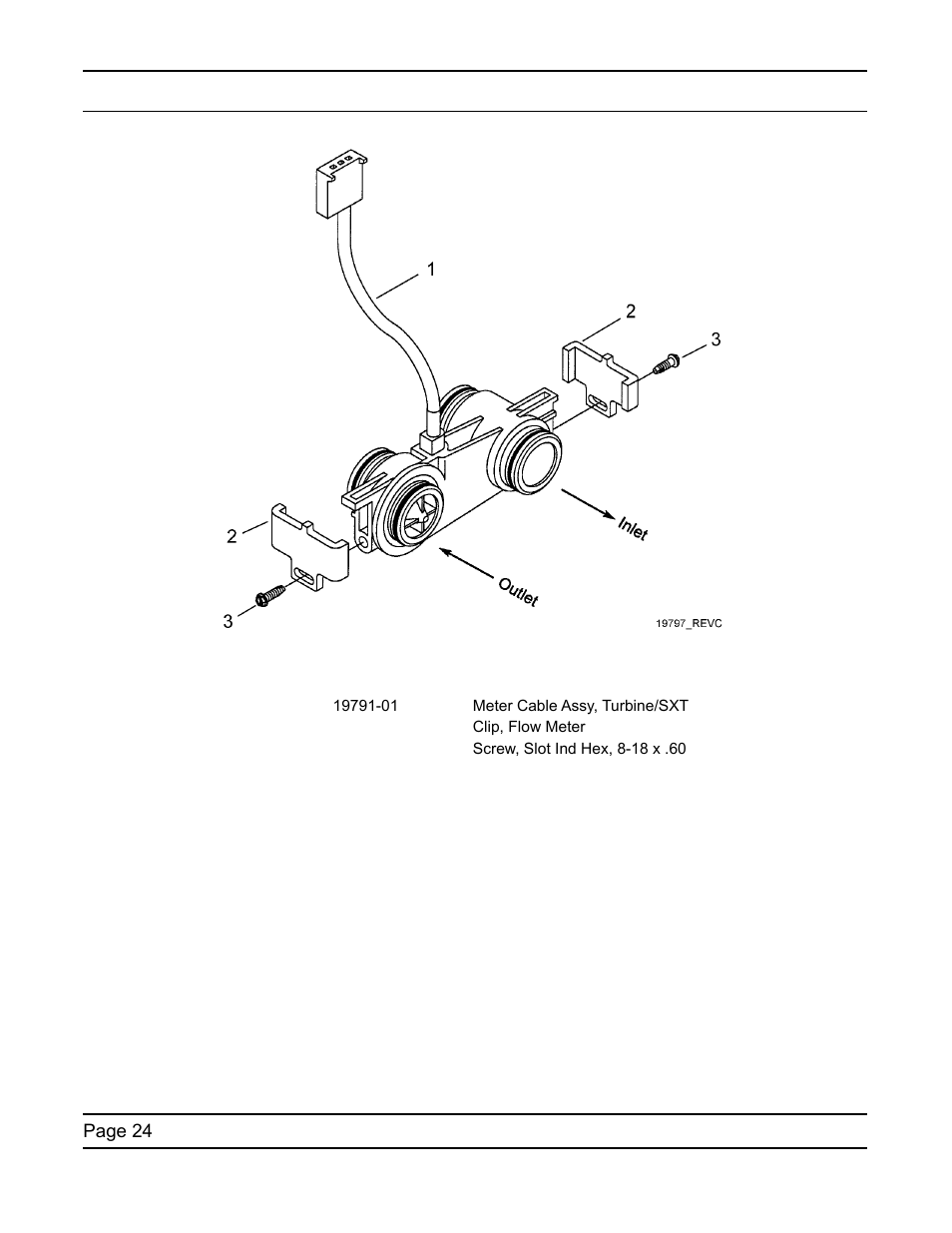 3/4” plastic turbine meter assembly | Water Inc SXT Timer User Manual | Page 24 / 36