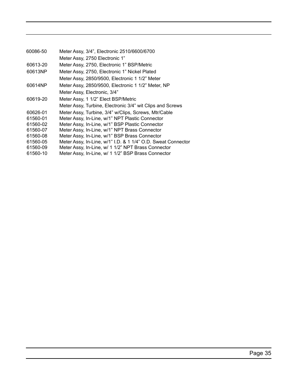 Service assemblies | Water Inc SXT Timer User Manual | Page 35 / 36