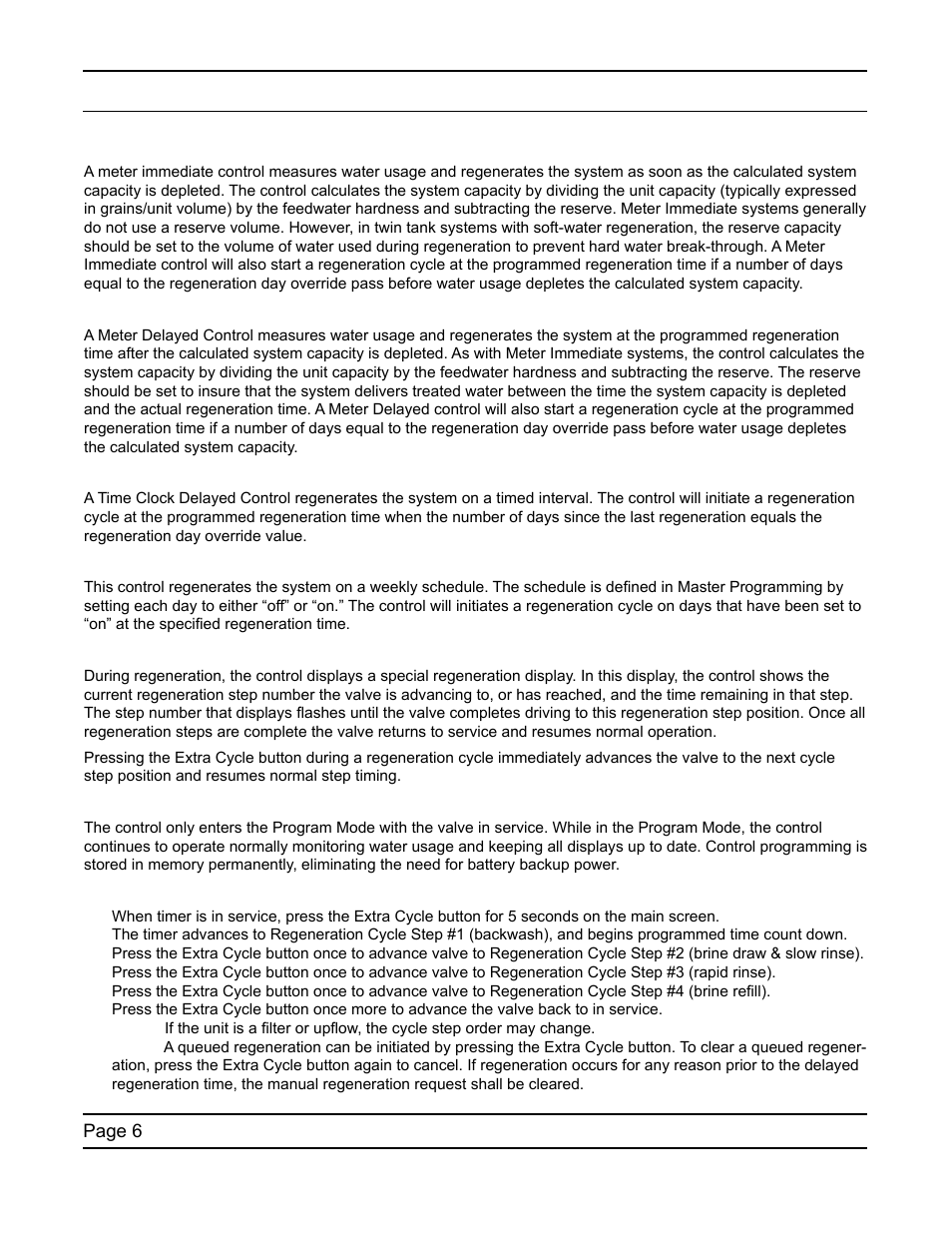 Timer operation | Water Inc SXT Timer User Manual | Page 6 / 36