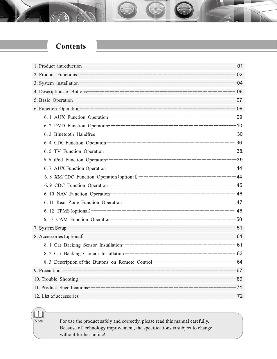 Myron&Davis NV8ACC1 User Manual | Page 5 / 77