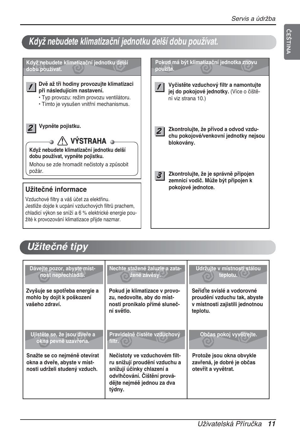 Výstraha | LG ARNU05GTRC2 User Manual | Page 131 / 205