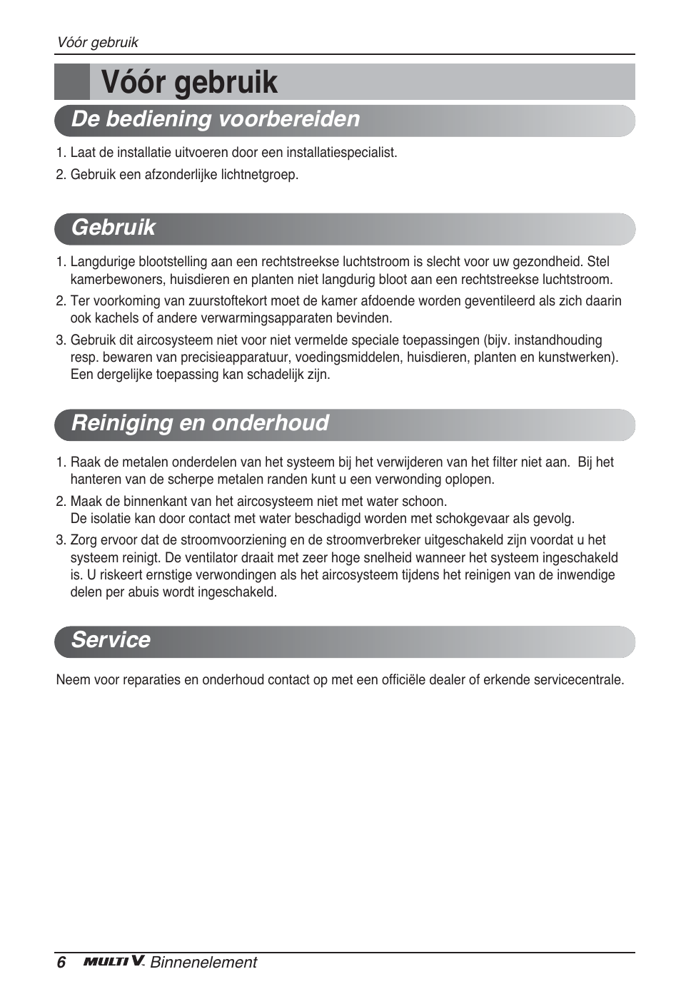 Vóór gebruik | LG ARNU05GTRC2 User Manual | Page 90 / 205
