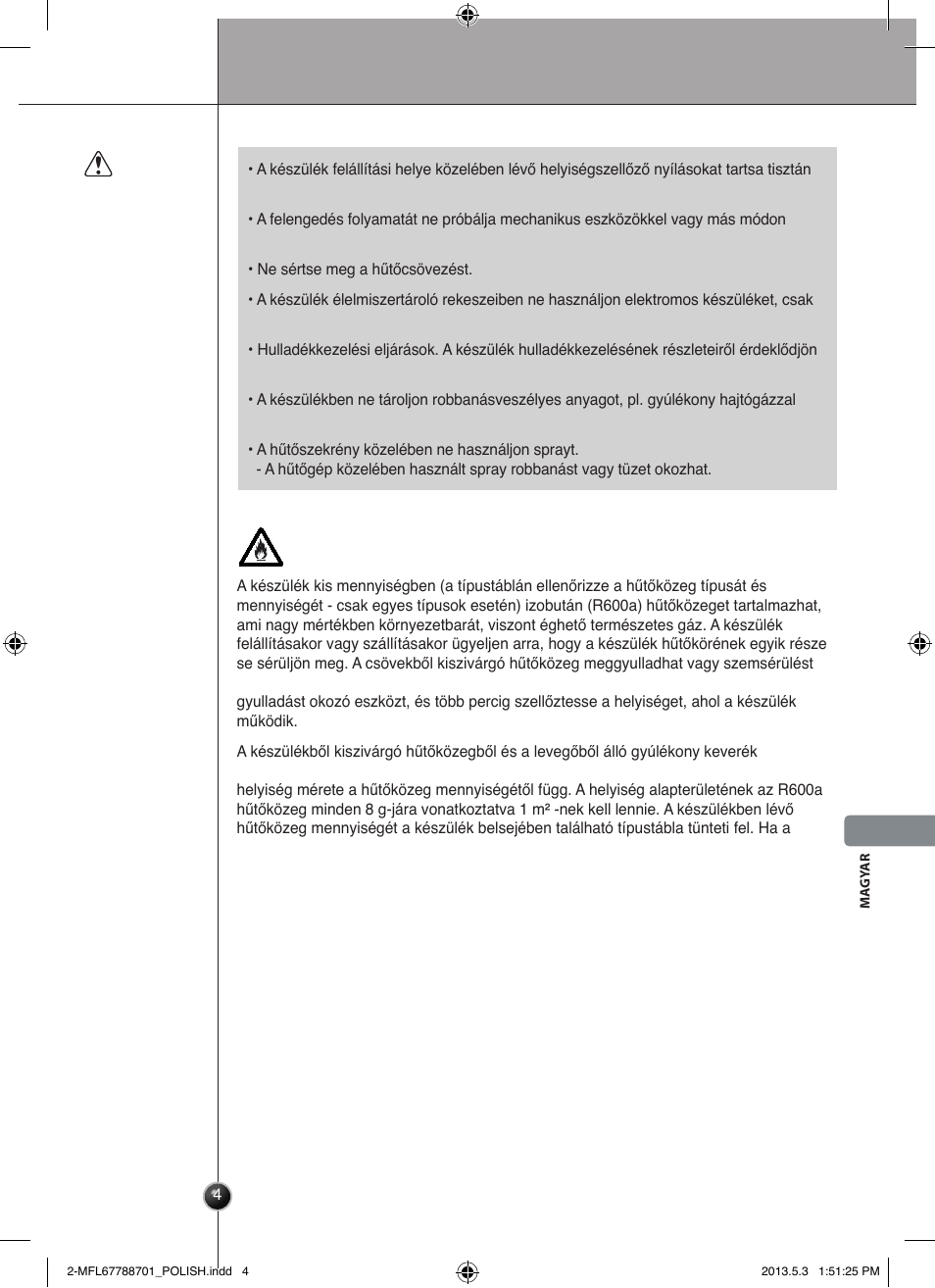 Figyelem, Bevezetés | LG GSL545NSQV User Manual | Page 215 / 324